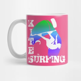 Kite Surfing WIth Freestyle Kitesurfer And Kite 16 Mug